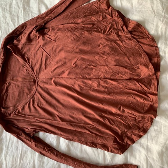 Lululemon up for down time long sleeve top ancient copper size 2 - Picture 3 of 4